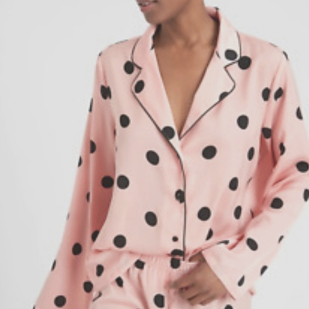 NEW! BANANA REPUBLIC FACTORY Polka Dot Pajama Shirt Top Only- Small.